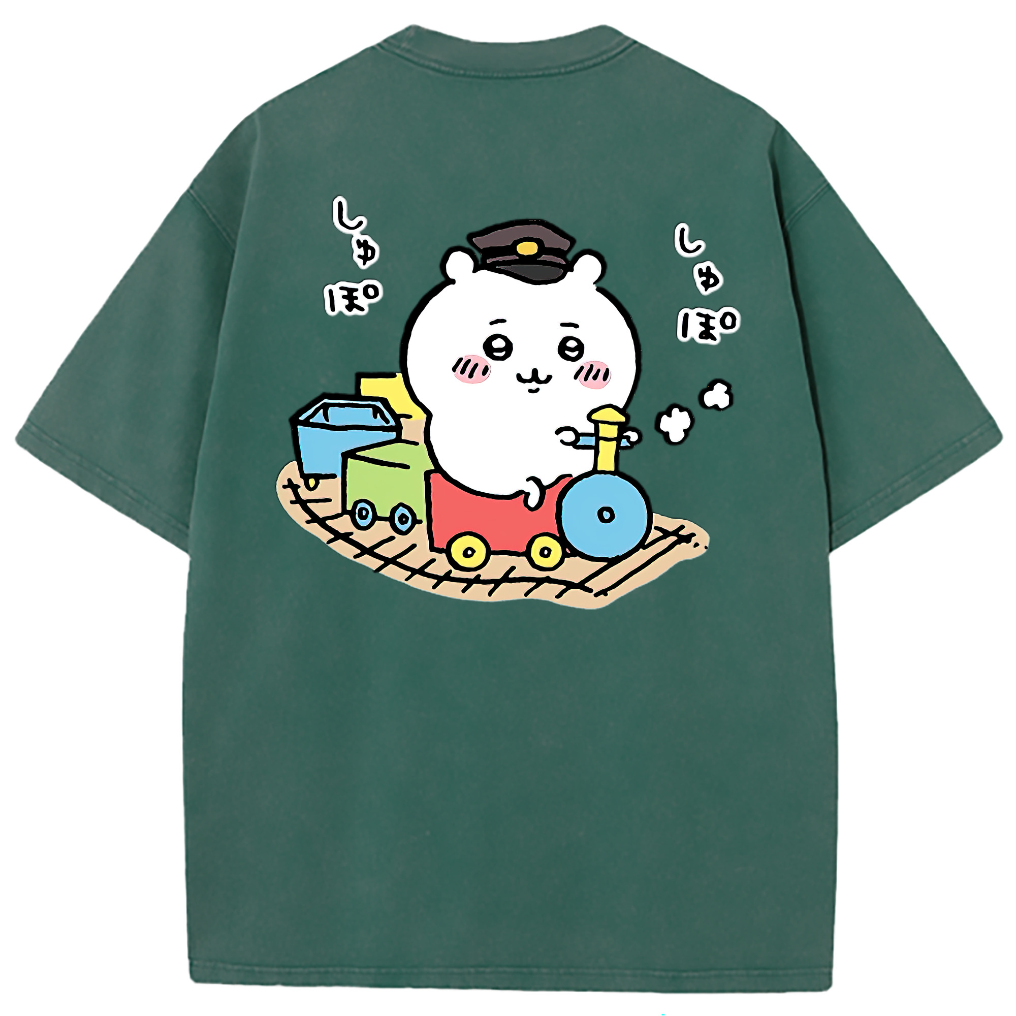 （画像用） ちいかわ ちいかわ Chii-kawa chiikawa 綿100% ヴィンテージ風 半袖Tシャツ（背面プリント）